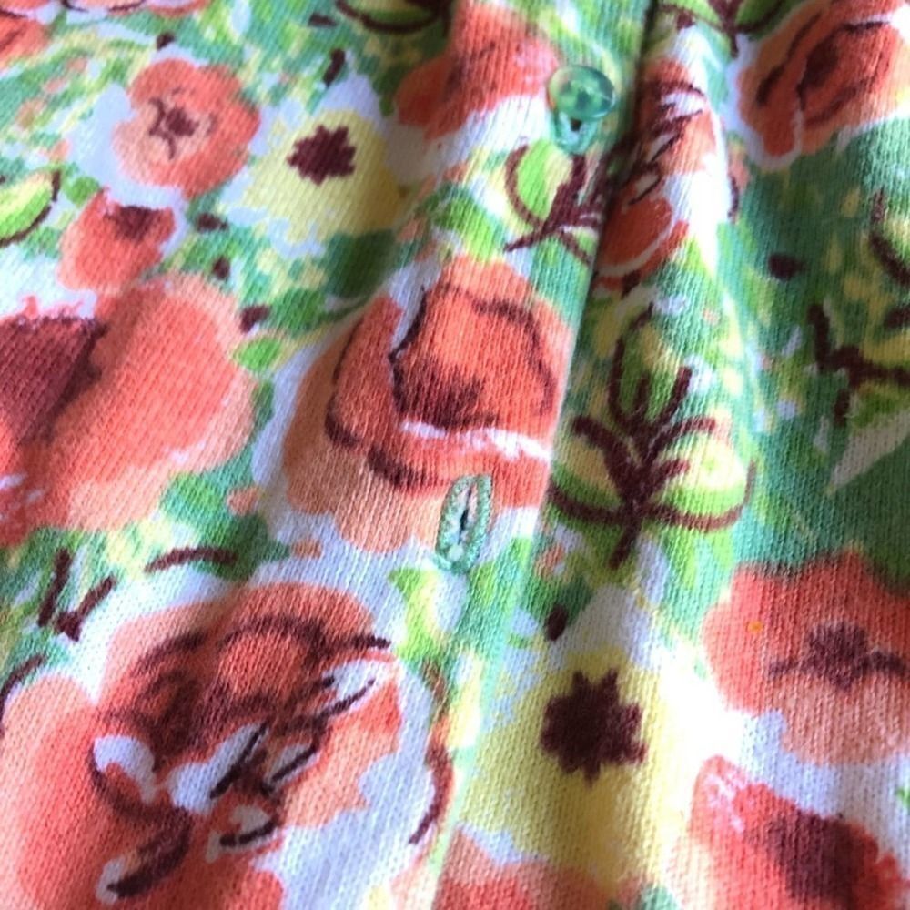 ‎Lee bright spring green floral cardigan